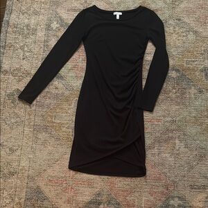 Leith Classic Black Long Sleeve Dress
